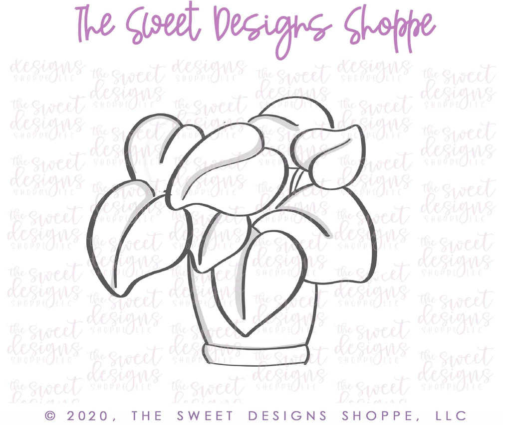 Cookie Cutters - Pothos House Plant - Cookie Cutter - The Sweet Designs Shoppe - - 042620, ALL, Cookie Cutter, Flower, mother, Mothers Day, Nature, Promocode, Spring, tree, Trees, Trees Leaves and Flowers