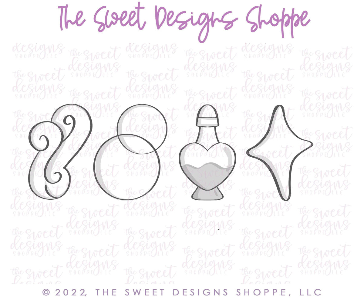 Cookie Cutters - Potion Ingredients Mini Cookie Cutters Set - Set of 4 - The Sweet Designs Shoppe - TSDS - - ALL,Cookie Cutter,halloween,Mini Sets,missypsweets,Promocode,regular sets,set