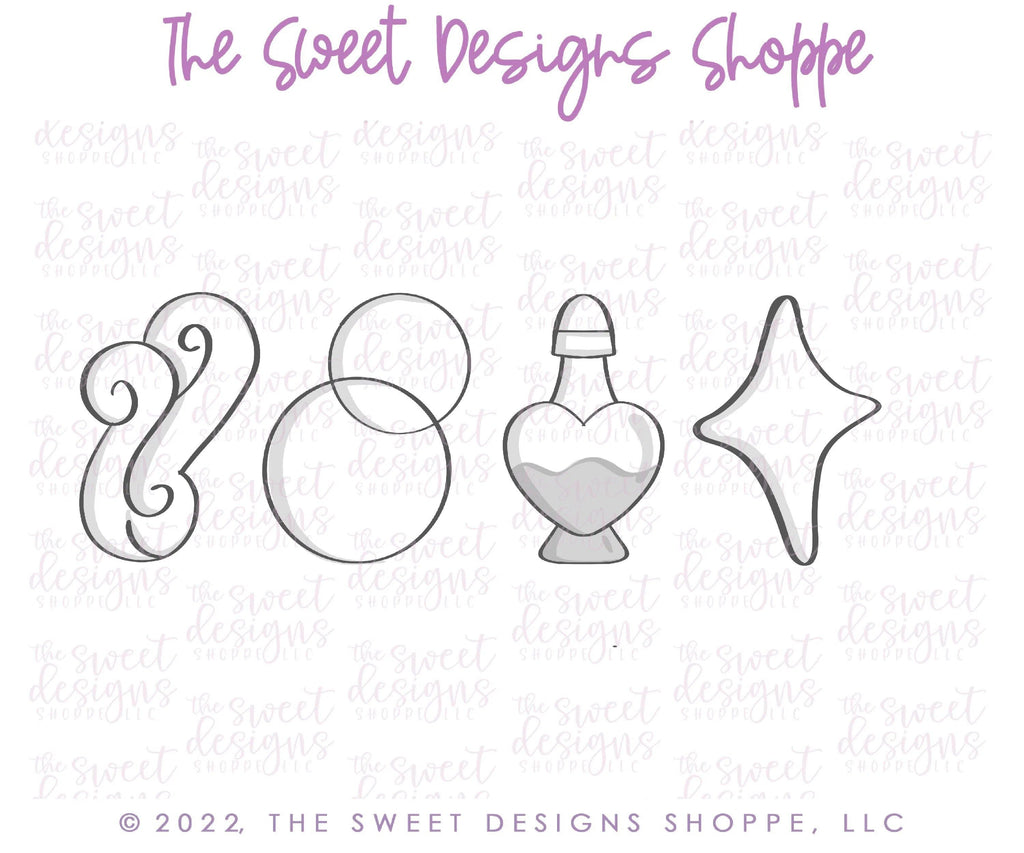 Cookie Cutters - Potion Ingredients Mini Cookie Cutters Set - Set of 4 - The Sweet Designs Shoppe - TSDS - - ALL,Cookie Cutter,halloween,Mini Sets,missypsweets,Promocode,regular sets,set