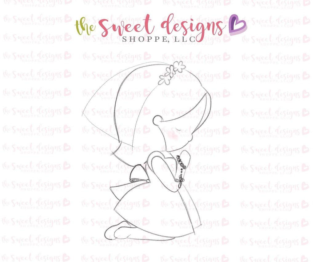 Cookie Cutters - Praying Girl - Karla v2- Cookie Cutter - The Sweet Designs Shoppe - TSDS - - ALL,communion,Cookie Cutter,First Communion,Promocode,Religious