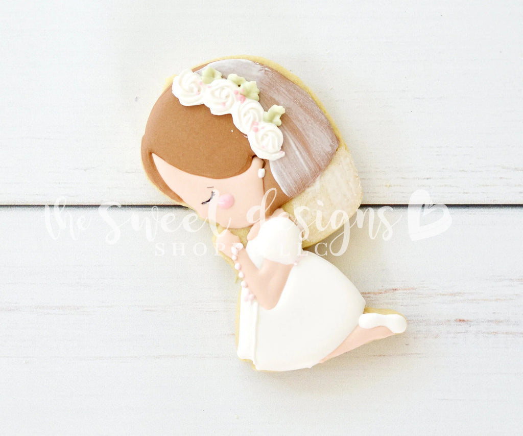 Cookie Cutters - Praying Girl - Maria v2 - Cookie Cutter - The Sweet Designs Shoppe - TSDS - - ALL,communion,Cookie Cutter,First Communion,Promocode,Religious