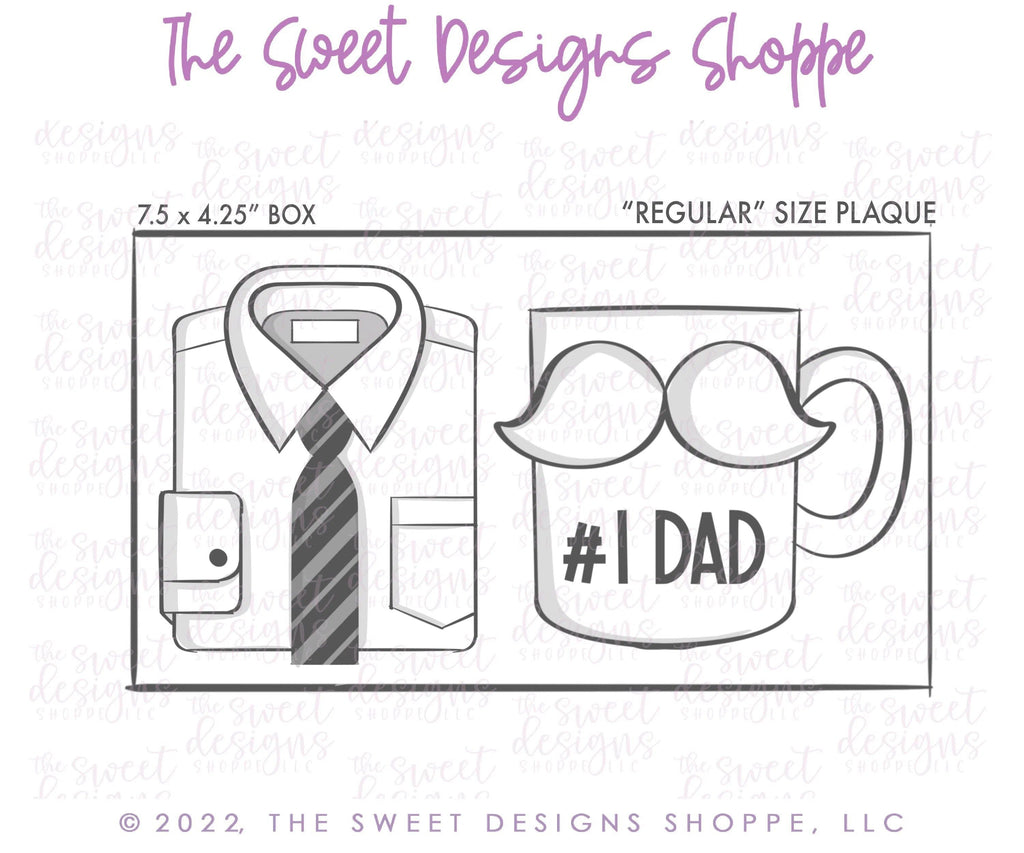 Cookie Cutters - Preppy Dad Cookie Cutters Set - Set of 2 - Cookie Cutters - The Sweet Designs Shoppe - TSDS - - Accesories,Accessories,accessory,ALL,Clothing / Accessories,Cookie Cutter,dad,Father,father's day,Food and Beverage,Food beverages,grandfather,Lettering,Mini Sets,Plaque,Plaques,PLAQUES HANDLETTERING,Promocode,regular sets,set,text
