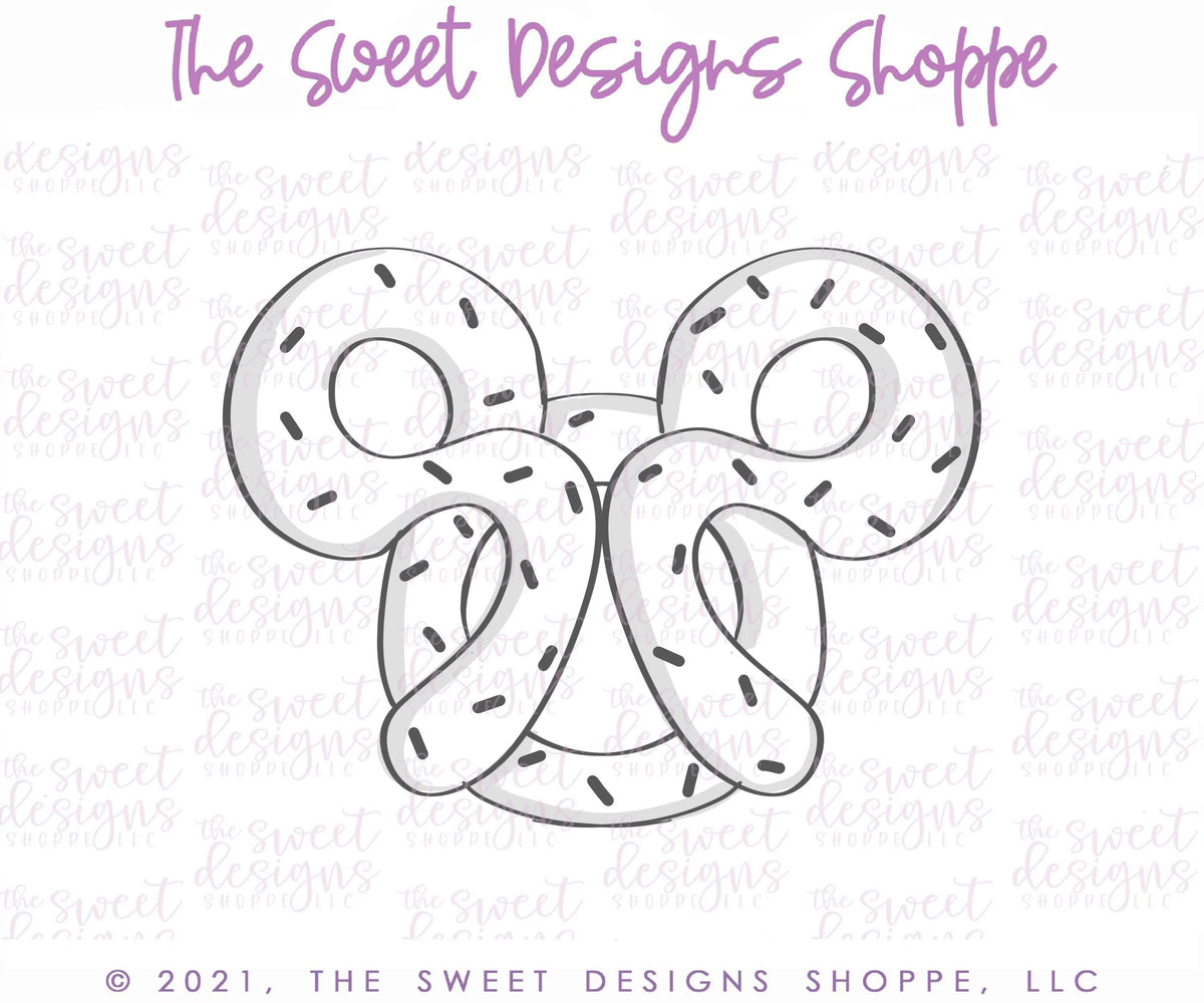 Cookie Cutters - Pretzel Theme Park Snack - Cookie Cutter - The Sweet Designs Shoppe - TSDS - - ALL,Birthday,Cookie Cutter,Food,Food and Beverage,Food beverages,kids,Kids / Fantasy,mouse,Promocode,STL,summer,Sweet,Sweets,Theme Park,Travel