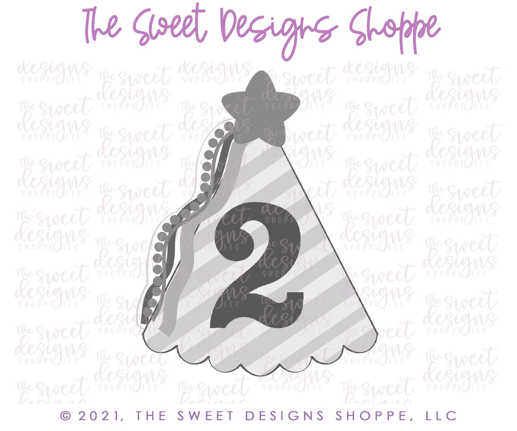 Cookie Cutters - Princess Birthday Hat - Cookie Cutter - Sweet Designs Shoppe - - ALL, Birthday, Cookie Cutter, Fantasy, kid, kids, Kids / Fantasy, New Year, Promocode