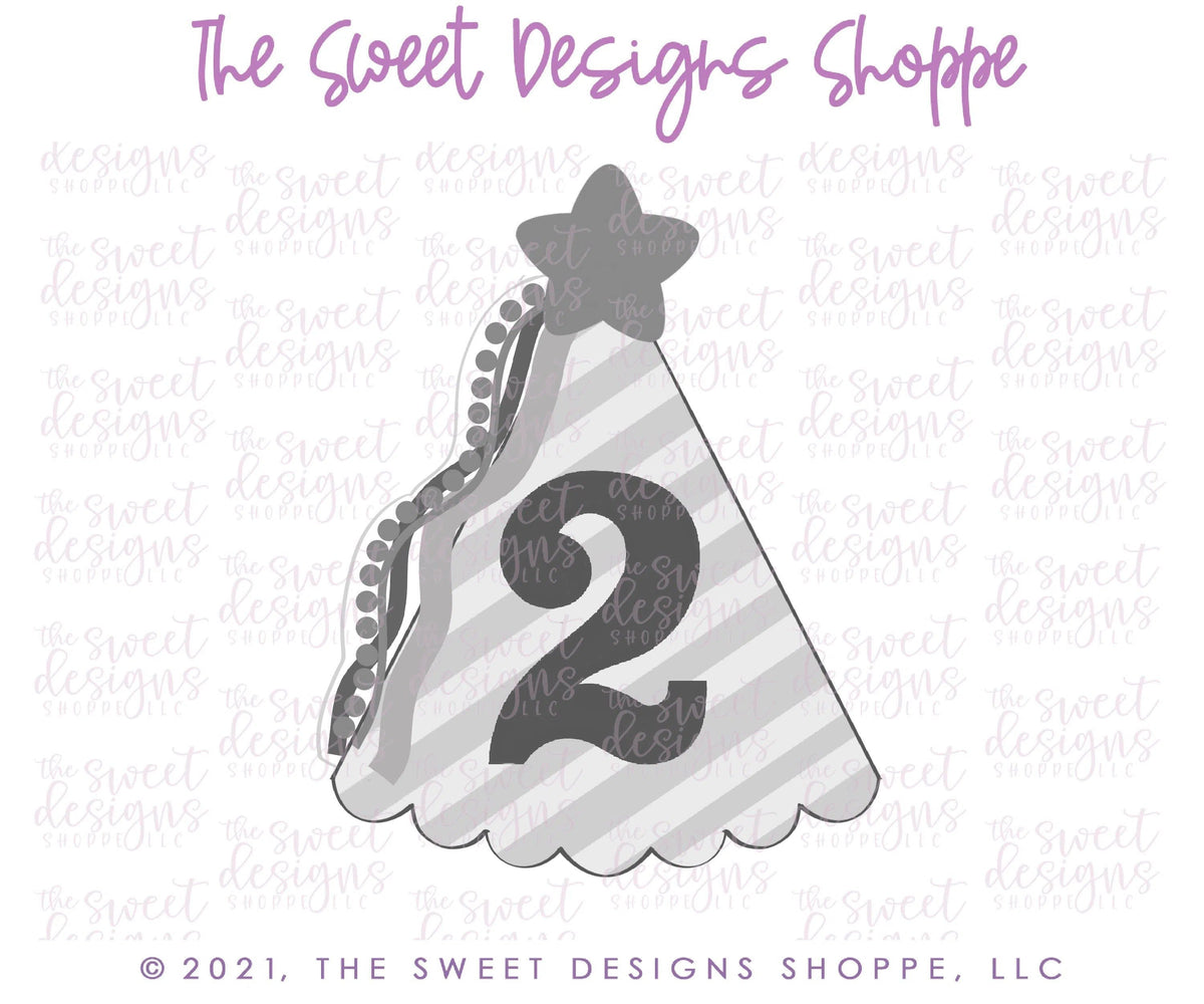 Cookie Cutters - Princess Birthday Hat - Cookie Cutter - The Sweet Designs Shoppe - TSDS - - ALL,Birthday,Cookie Cutter,Fantasy,kid,kids,Kids / Fantasy,New Year,Promocode,STL