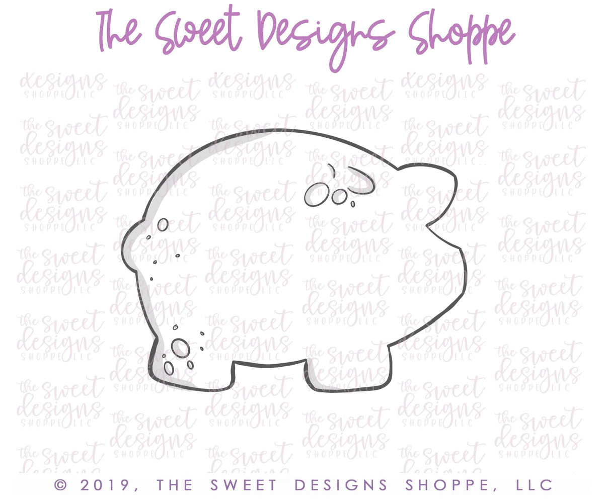 Cookie Cutters - Puerquito - Cookie Cutter - The Sweet Designs Shoppe - TSDS - - ALL,Animal,Animals,Cookie Cutter,Croissant,Cuerno,Food,Mexico,Pan Dulce,Pig,Piggybank,Promocode,STL,Sweet,Sweets