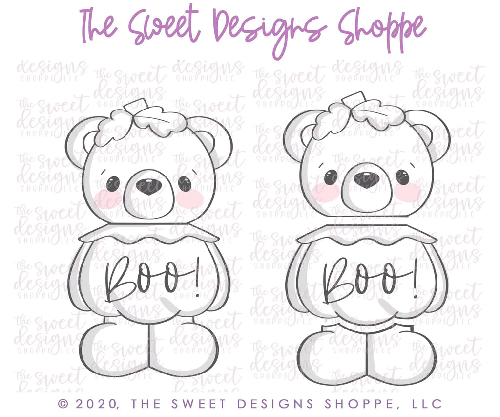 Cookie Cutters - Pumpkin Bear Set - Cookie Cutters - The Sweet Designs Shoppe - - ALL, Animal, Animals, Animals and Insects, Cookie Cutter, halloween, Halloween set, Halloween Sets, Mini Set, Mini Sets, Promocode, regular sets, set, sets