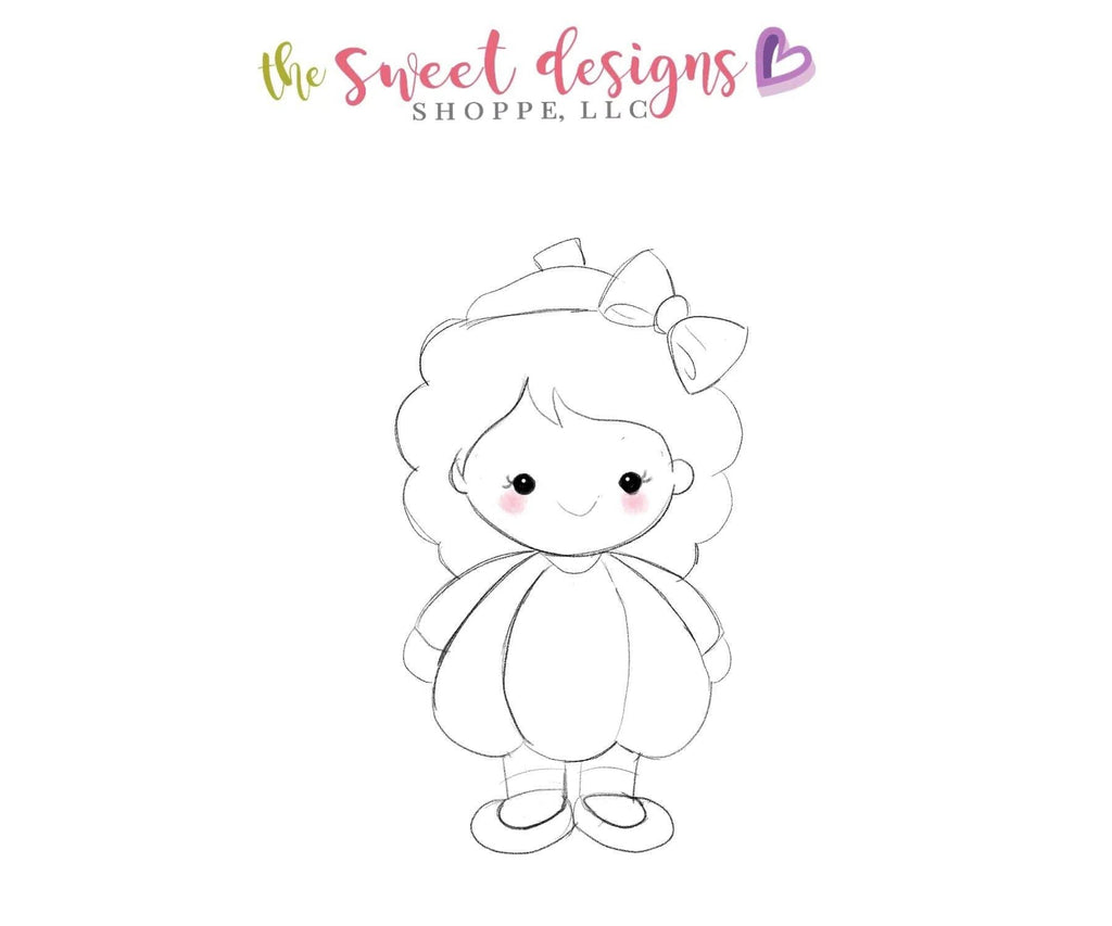 Cookie Cutters - Pumpkin Girl - Cookie Cutter - The Sweet Designs Shoppe - TSDS - - ALL,Cookie Cutter,Customize,Fall / Halloween,Fall / Thanksgiving,halloween,Promocode,trick or treat