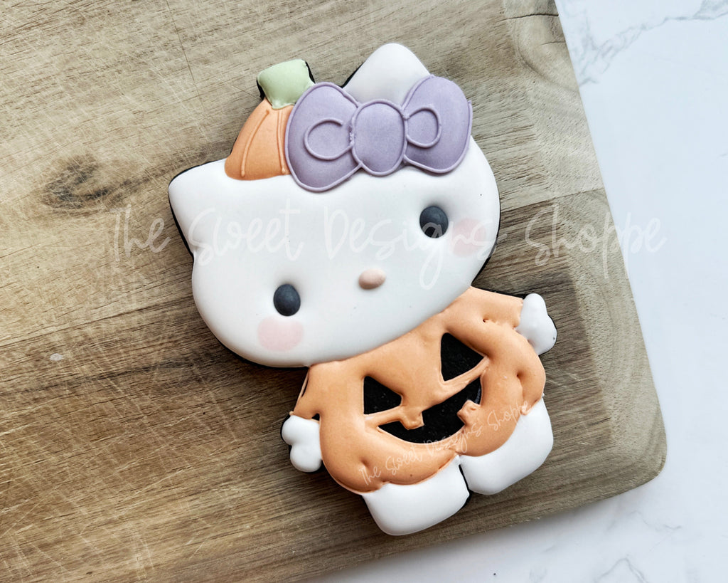 Cookie Cutters - Pumpkin Kitty - Cookie Cutter - The Sweet Designs Shoppe - - ALL, Cookie Cutter, halloween, hello kitty, Kitty, new, Promocode, STL