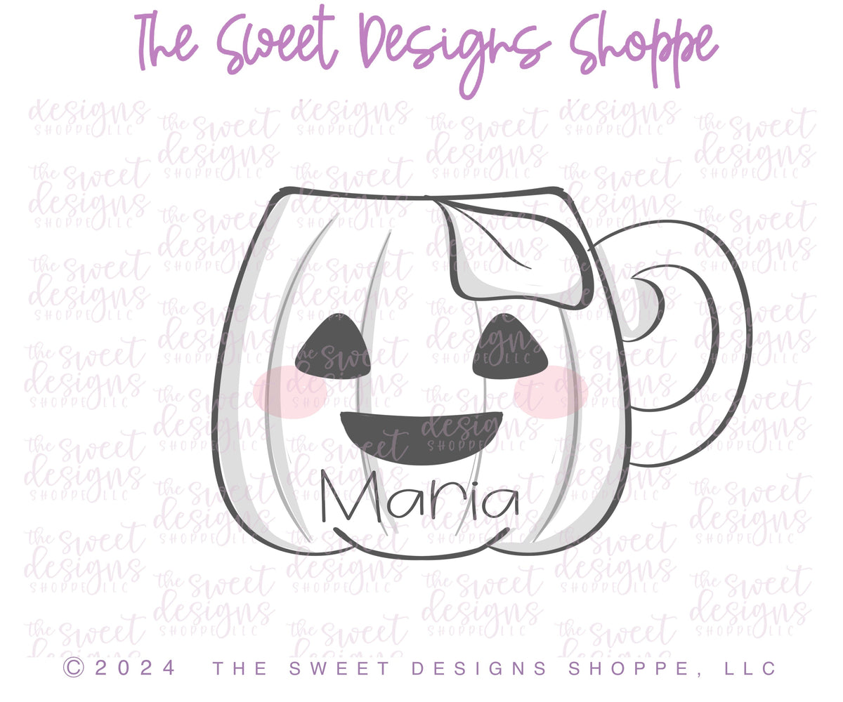 Cookie Cutters - Pumpkin Mug - Cookie Cutter - The Sweet Designs Shoppe - TSDS - - ALL,Cookie Cutter,Food,Food & Beverages,Food and Beverage,halloween,Promocode,STL