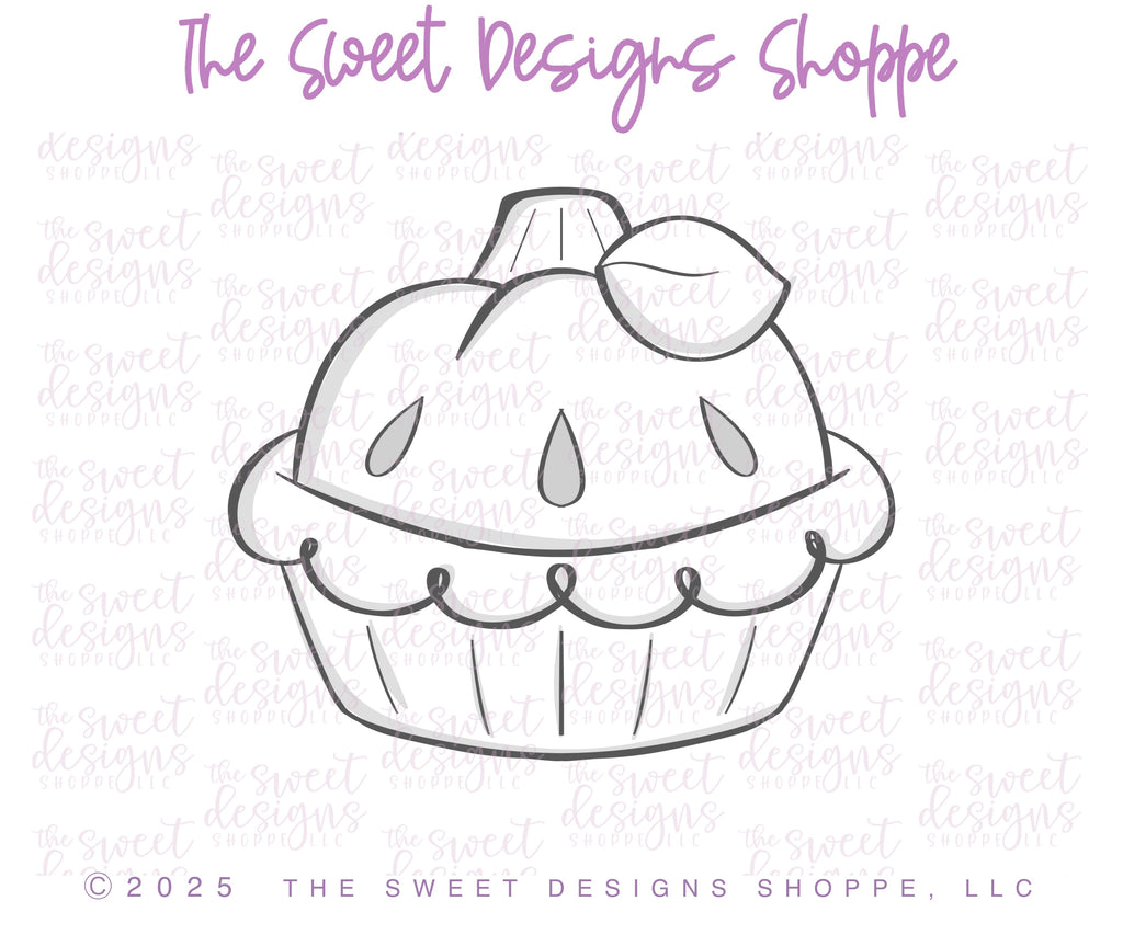Cookie Cutters - Pumpkin Pie with Leaf 2025 - Cookie Cutter - The Sweet Designs Shoppe - TSDS - - ALL,Cookie Cutter,Fall,Fall / Halloween,Fall / Thanksgiving,Food,Food & Beverages,Halloween,Pie,Promocode,Pumpkin,Pumpkin Spice,STL,thanksgiving