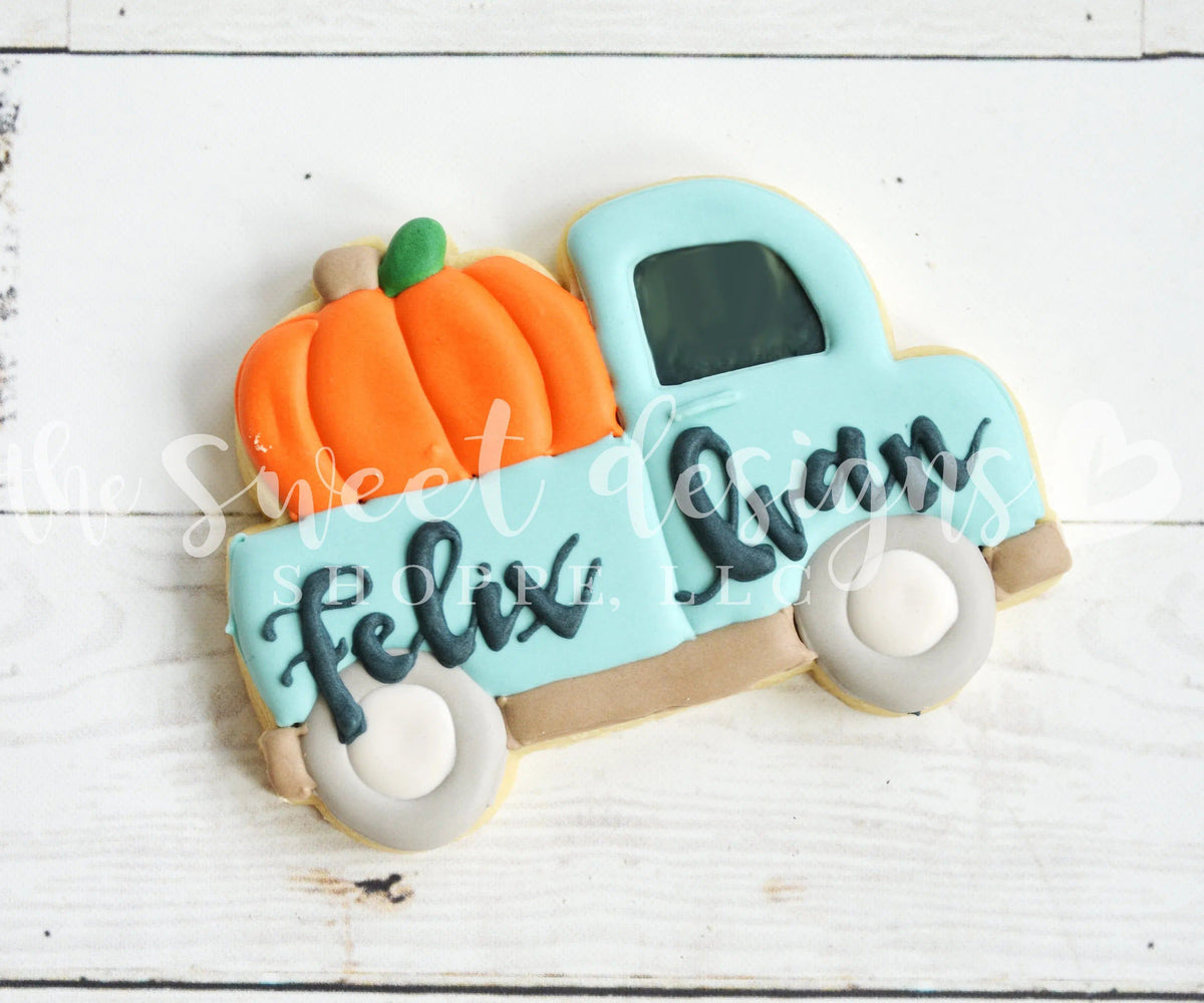 Cookie Cutters - Pumpkin Truck - Cookie Cutter - The Sweet Designs Shoppe - TSDS - - ALL,Autumn,Clothing / Accessories,Cookie Cutter,Fall,Fall / Halloween,Fall / Thanksgiving,Food,Food & Beverages,halloween,pilgrim,Promocode,STL,thanksgiving