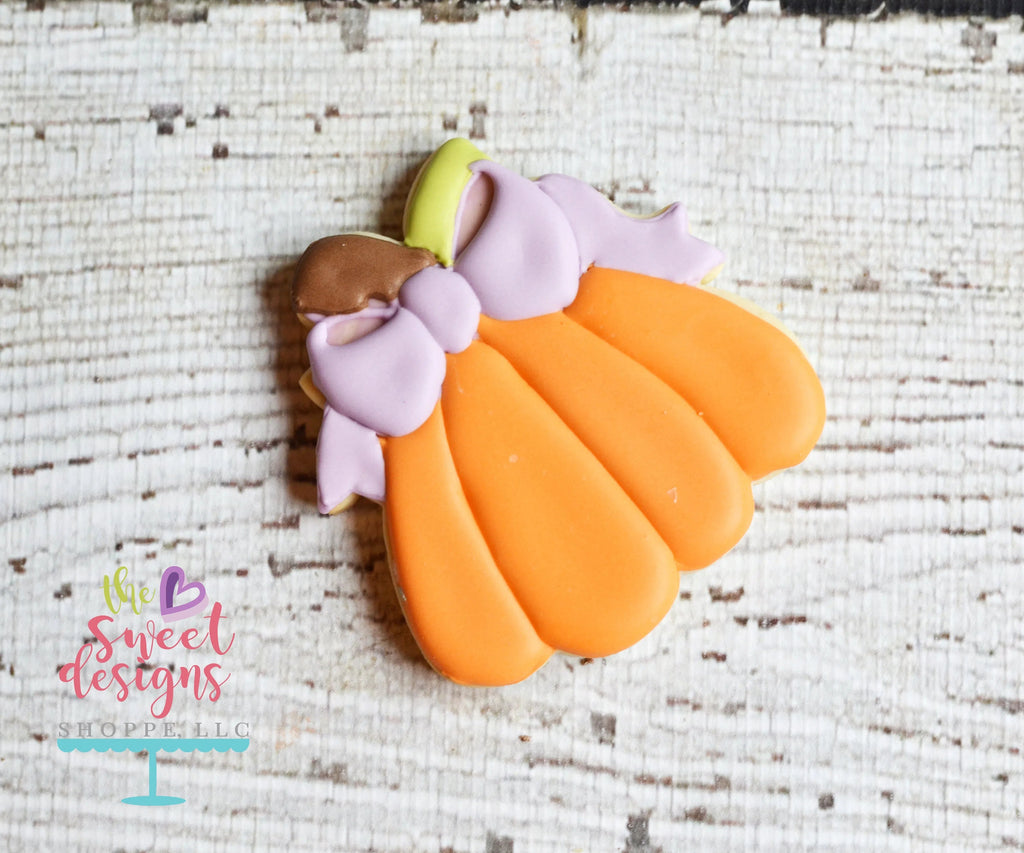 Cookie Cutters - Pumpkin with Bow v2- Cookie Cutter - Sweet Designs Shoppe - - ALL, Cookie Cutter, Fall, Fall / Halloween, Fall / Thanksgiving, Food, Food & Beverages, Halloween, Promocode, Pumpkin, thanksgiving