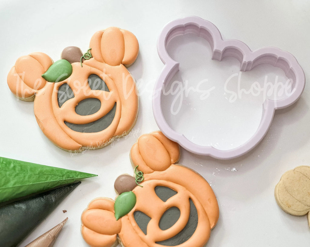 Cookie Cutters - Pumpkin with Ears ( CookieCon Orlando 2023) - Cookie Cutter - Sweet Designs Shoppe - - ALL, Cookie Cutter, CookieCon, fruit, fruits, Fruits and Vegetables, halloween, Hobbies, kids, Kids / Fantasy, mouse, Promocode, Theme Park, Travel