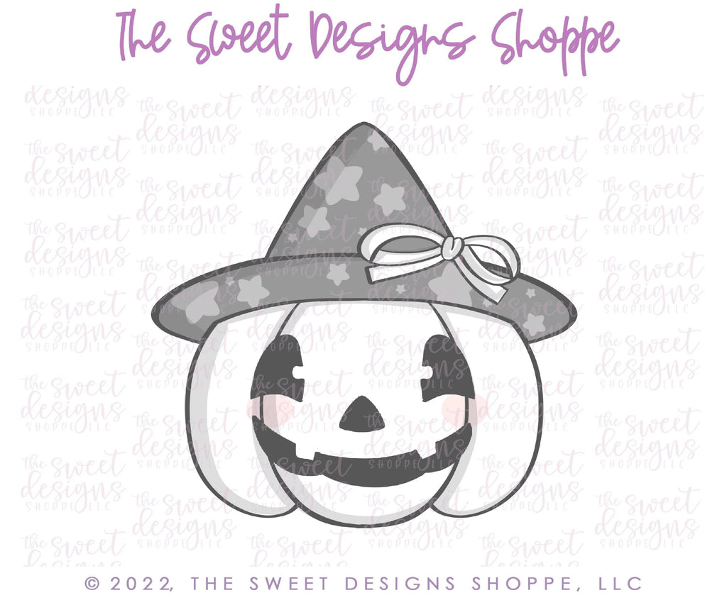 Cookie Cutters - Pumpkin with Hat - Cookie Cutter - The Sweet Designs Shoppe - - ALL, Autumn, Cookie Cutter, Fruits and Vegetables, Halloween, Promocode, Pumpkin