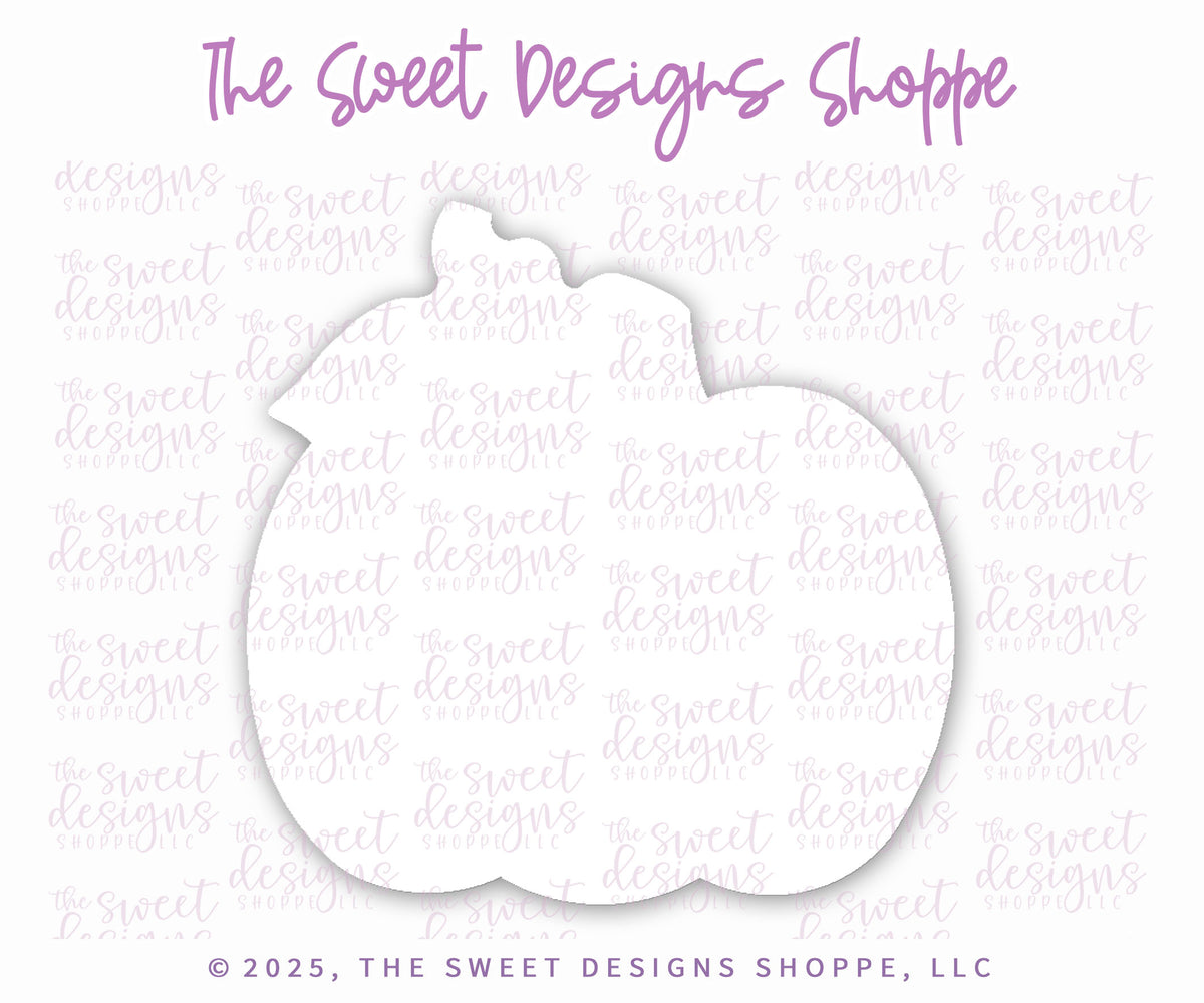 Cookie Cutters - Pumpkin with Leaf - Cookie Cutter - The Sweet Designs Shoppe - TSDS - - ALL,Cookie Cutter,Coquette,Fall,Fall / Thanksgiving,Fall Halloween,Fall Vibes,halloween,Halloween / Fall / Thanksgiving,happy halloween,Promocode,STL