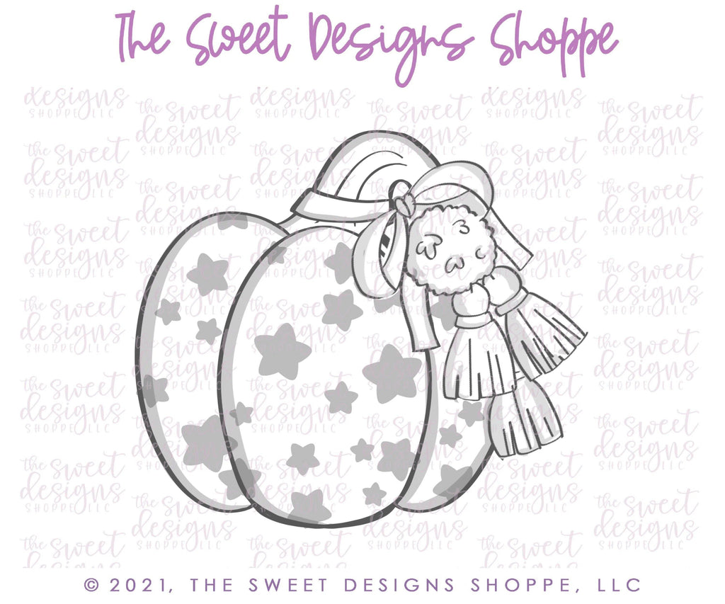 Cookie Cutters - Pumpkin with Tassel - Cookie Cutter - The Sweet Designs Shoppe - TSDS - - ALL,Autumn,Cookie Cutter,Fall,Fall / Halloween,Fall / Thanksgiving,Food,Food & Beverages,Fruits and Vegetables,Halloween,Promocode,Pumpkin,thanksgiving
