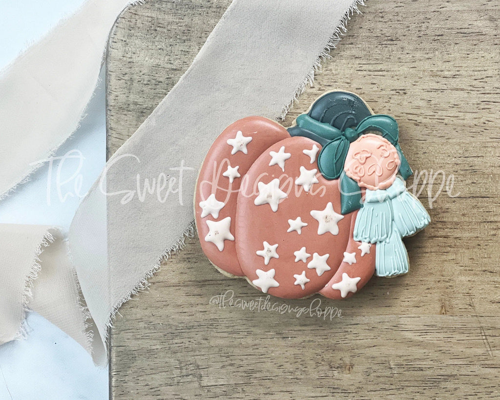 Cookie Cutters - Pumpkin with Tassel - Cookie Cutter - The Sweet Designs Shoppe - TSDS - - ALL,Autumn,Cookie Cutter,Fall,Fall / Halloween,Fall / Thanksgiving,Food,Food & Beverages,Fruits and Vegetables,Halloween,Promocode,Pumpkin,thanksgiving