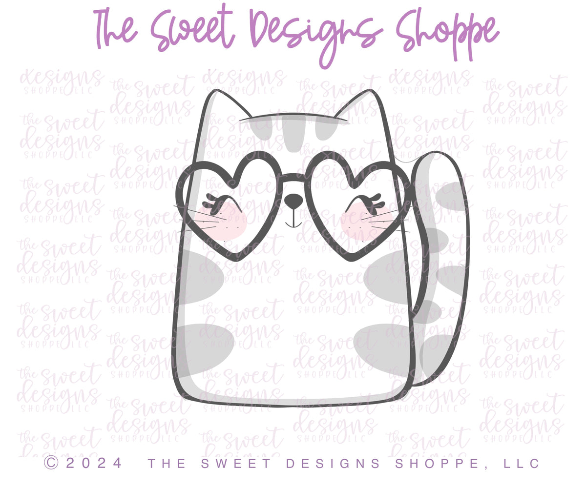 Cookie Cutters - Purrfect Cat - Cookie Cutter - The Sweet Designs Shoppe - TSDS - - ALL,Animal,Animals,Cookie Cutter,Love,Promocode,purfect cat,STL,valenteine,valentine,Valentine's,Valentines 2026,valentines animals