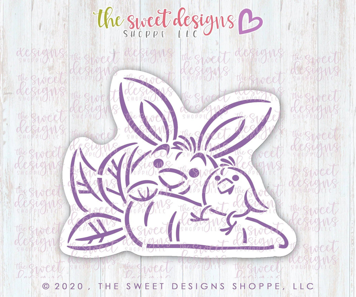 Cookie Cutters - PYOC Cookie Cutter - Bunny and Carrot - Cookie Cutter Only - Cookie Cutter - The Sweet Designs Shoppe - TSDS - - ALL,communion,Cookie Cutter,Decoration,Easter,Easter / Spring,First Communion,Paint Your Own Cookie,Promocode,PYO,PYOC,PYOC Cutter,Religious