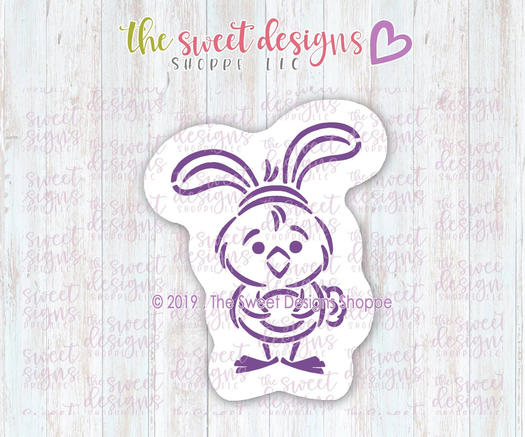 Cookie Cutters - PYOC Cookie Cutter - Bunny Chick Cookie Cutter - Cookie Cutter Only - Sweet Designs Shoppe - ( 3-5/8" Tall x 2-7/8" Wide) - ALL, Cookie Cutter, Decoration, Easter, Easter / Spring, easter collection 2019, Paint Your Own Cookie, Promocode, PYCO, PYO, PYOC Cutter