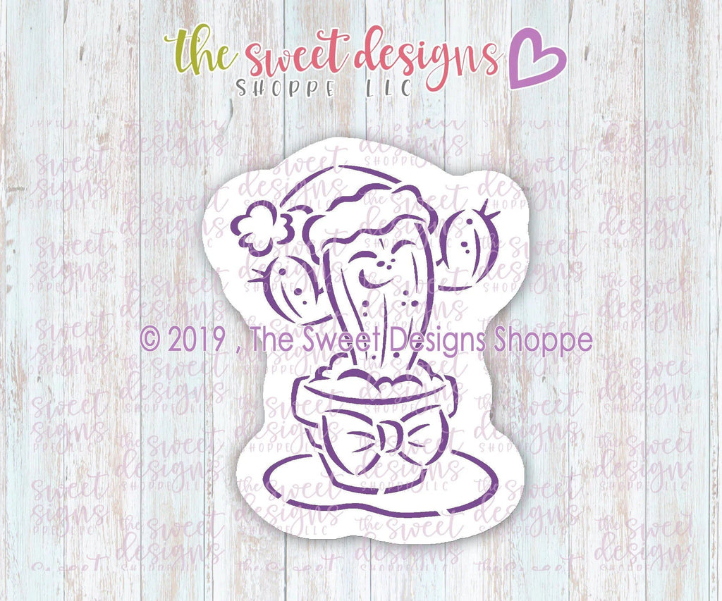 Cookie Cutters - PYOC Cookie Cutter - Christmas Cactus - Cookie Cutter Only - The Sweet Designs Shoppe - TSDS - - ALL,Christmas,Christmas / Winter,Cookie Cutter,Decoration,Paint Your Own Cookie,Promocode,PYCO,PYO,PYOC Cutter