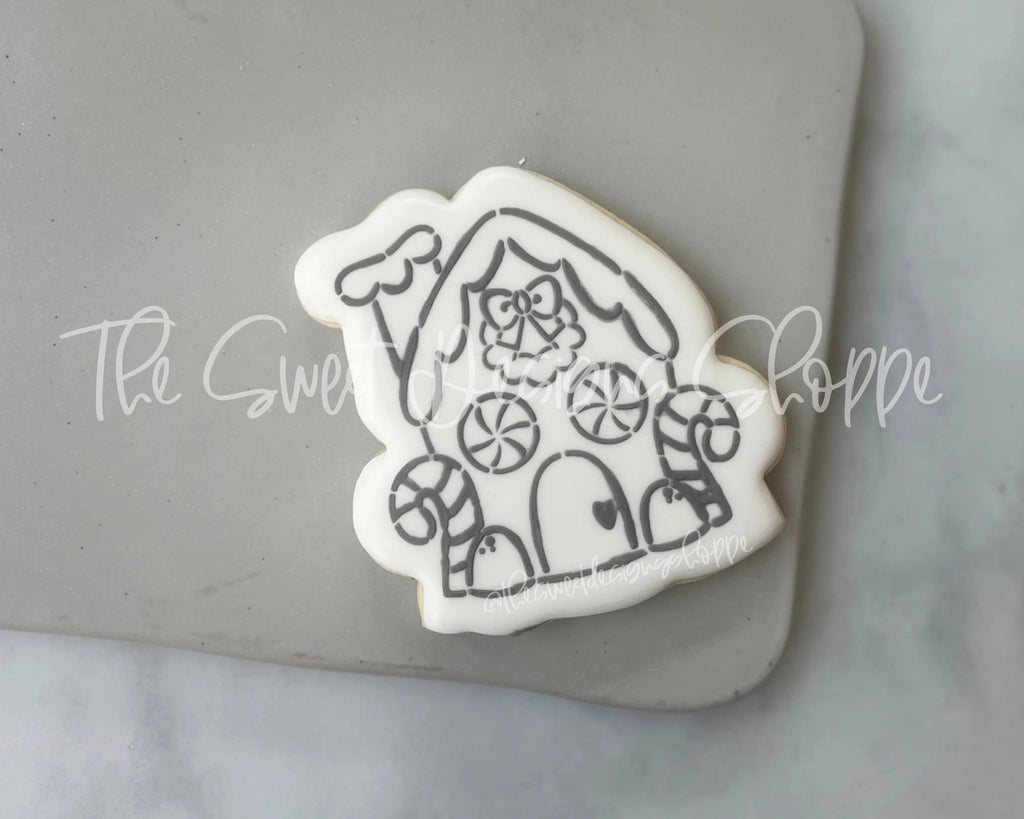 Cookie Cutters - PYOC Cookie Cutter - Gingerbread House - Cookie Cutter Only - Sweet Designs Shoppe - ( 3-3/4" Tall x 3-5/8" Wide) - ALL, Christmas, Christmas / Winter, Cookie Cutter, Decoration, Ginger bread, gingerbread, GingerHouse, Paint Your Own Cookie, Promocode, PYCO, PYO, PYOC Cutter