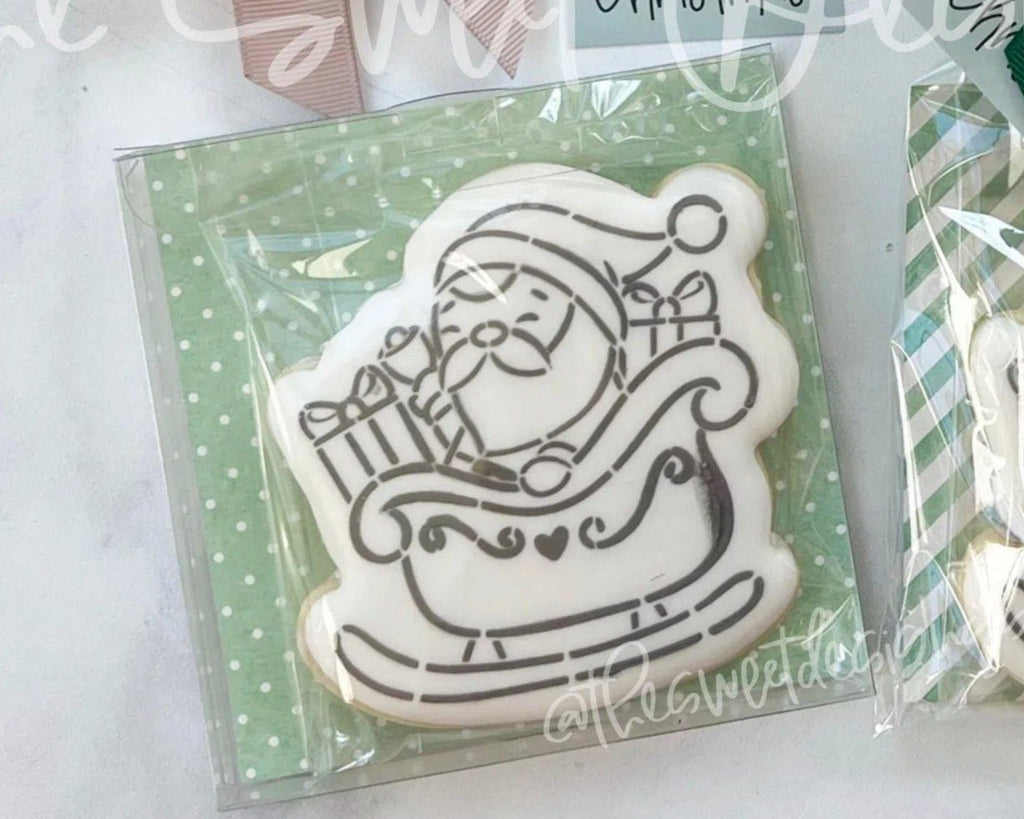 Cookie Cutters - PYOC Cookie Cutter - Santa in Sleigh - Cookie Cutter Only - The Sweet Designs Shoppe - TSDS - - ALL,Christmas,Christmas / Winter,Cookie Cutter,Paint Your Own Cookie,Promocode,PYCO,PYO,PYOC Cutter,Santa,Santa Claus