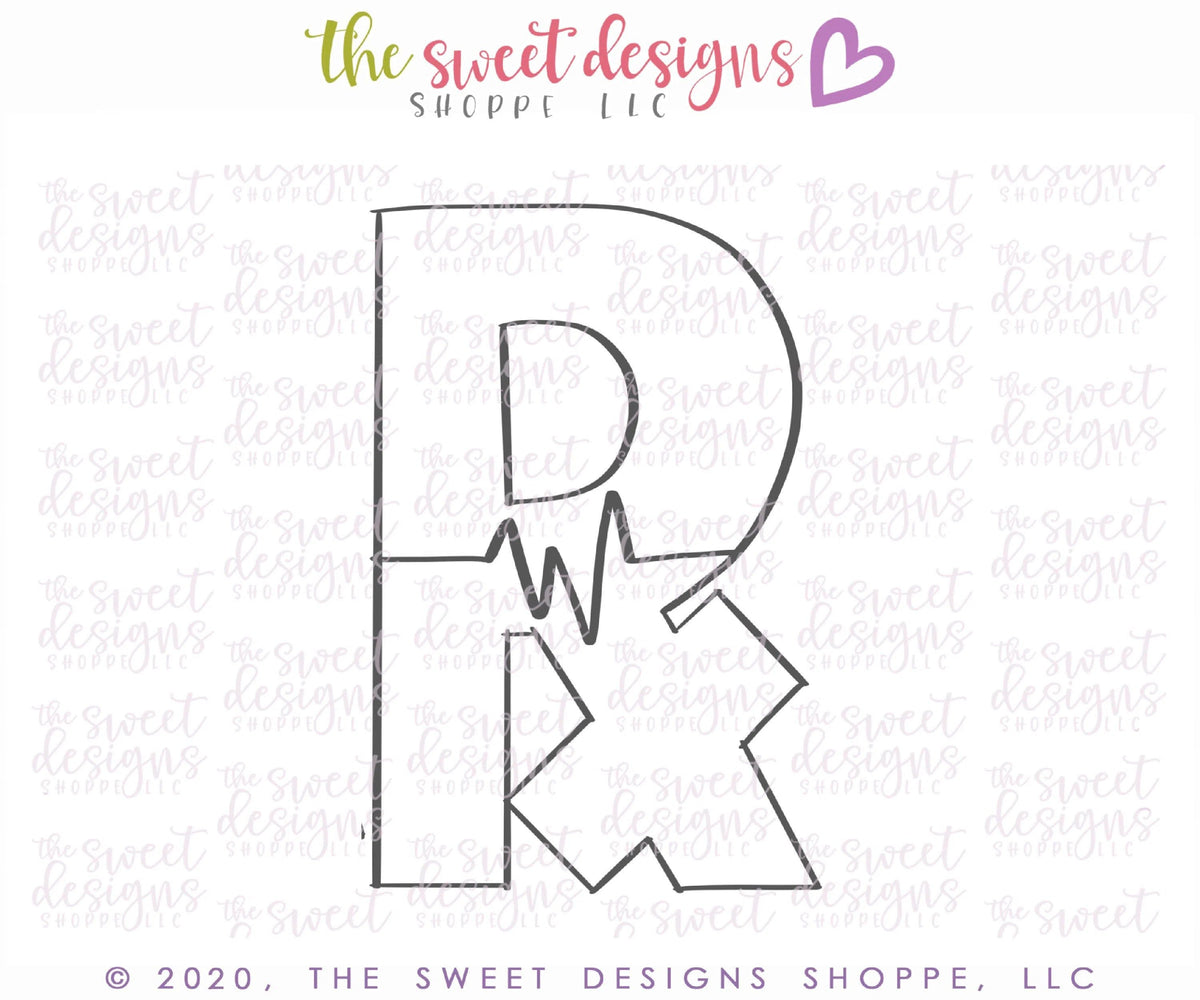 Cookie Cutters - R in HERO - Cookie Cutter - The Sweet Designs Shoppe - TSDS - - 041120,ALL,Cookie Cutter,Doctor,letter,Lettering,Letters,letters and numbers,MEDICAL,MEDICINE,NURSE,NURSE APPRECIATION,Promocode,text