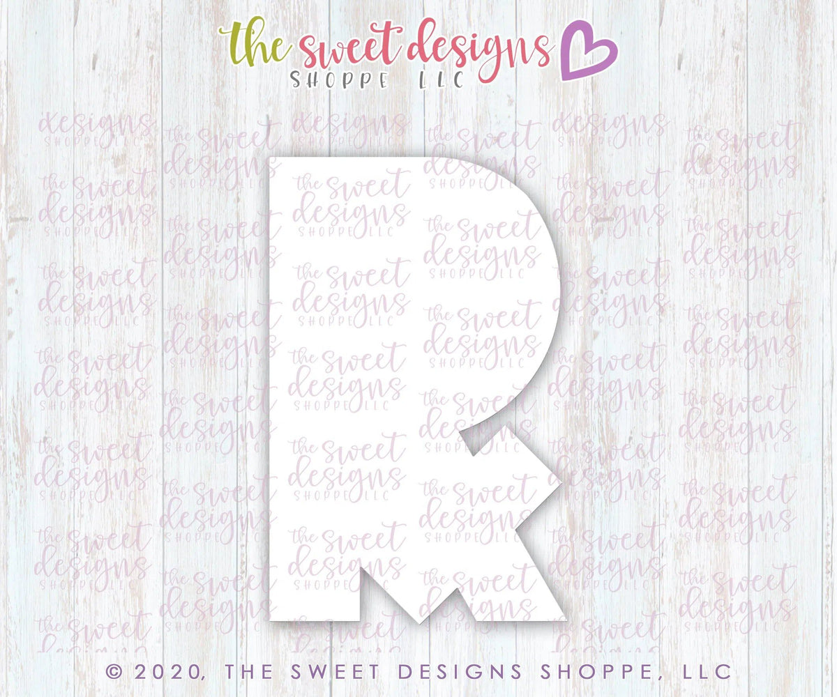 Cookie Cutters - R in HERO - Cookie Cutter - The Sweet Designs Shoppe - TSDS - - 041120,ALL,Cookie Cutter,Doctor,letter,Lettering,Letters,letters and numbers,MEDICAL,MEDICINE,NURSE,NURSE APPRECIATION,Promocode,text