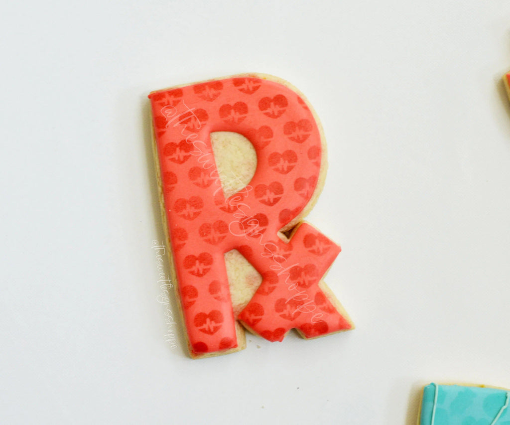 Cookie Cutters - R in HERO - Cookie Cutter - The Sweet Designs Shoppe - TSDS - - 041120,ALL,Cookie Cutter,Doctor,letter,Lettering,Letters,letters and numbers,MEDICAL,MEDICINE,NURSE,NURSE APPRECIATION,Promocode,text