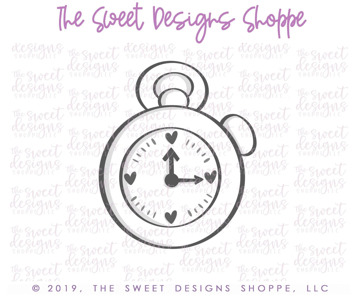 Cookie Cutters - Rabbit's Watch - Cookie Cutter - The Sweet Designs Shoppe - TSDS - - Accesories,Alice,ALL,Cookie Cutter,dad,Father,Fathers Day,grandfather,kids,Kids / Fantasy,Misc,Miscelaneous,Miscellaneous,Promocode,sport,sports,STL,Wonderland