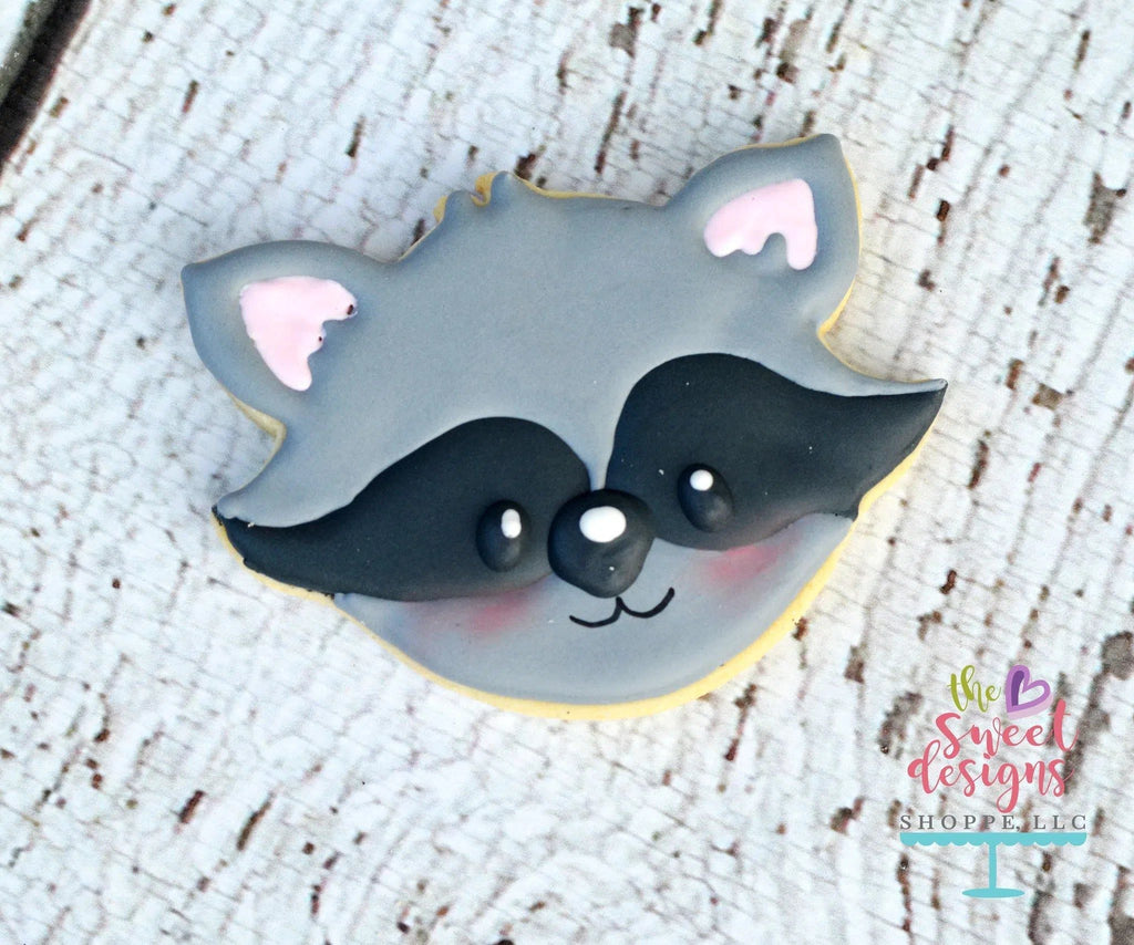 Cookie Cutters - Raccoon Face v2- Cookie Cutter - The Sweet Designs Shoppe - - ALL, Animal, Animals, Animals and Insects, Cookie Cutter, Promocode, Woodland