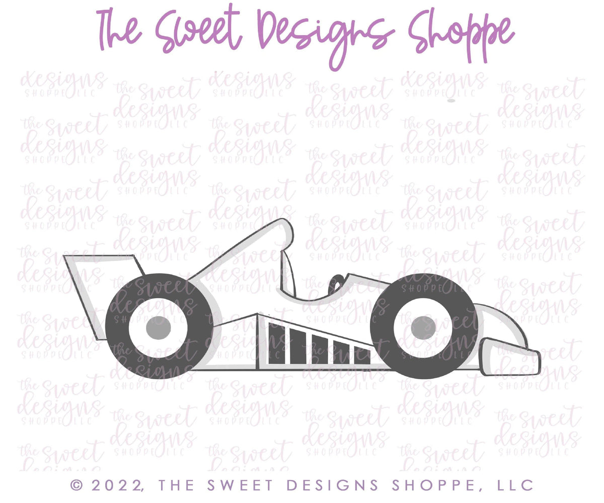Cookie Cutters - Race Car - Cookie Cutter - The Sweet Designs Shoppe - TSDS - - ALL,baby toys,car,Cookie Cutter,formula,formula 1,kids,Kids / Fantasy,nascar,Promocode,race,sports,STL,toys,transportation