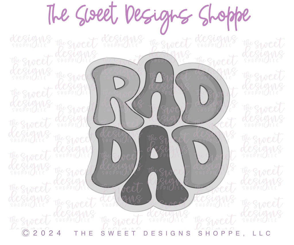 Cookie Cutters - Rad Dad Plaque - Cookie Cutter - The Sweet Designs Shoppe - TSDS - - ALL,Cookie Cutter,dad,Father,Fathers Day,grandfather,Plaque,Plaques,PLAQUES HANDLETTERING,Promocode