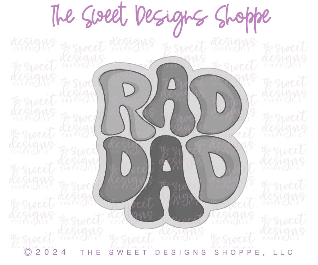 Cookie Cutters - Rad Dad Plaque - Cookie Cutter - The Sweet Designs Shoppe - - ALL, Cookie Cutter, dad, Father, Fathers Day, grandfather, Plaque, Plaques, PLAQUES HANDLETTERING, Promocode