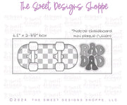 Cookie Cutters - Rad Dad & Skateboard Cookie Cutter Set - Set of 2 - Cookie Cutters - The Sweet Designs Shoppe - TSDS - - ALL,Cookie Cutter,dad,Father,Fathers Day,grandfather,Mini Sets,Plaque,Plaques,PLAQUES HANDLETTERING,Promocode,regular sets,set,sport,sports,STL,transportation