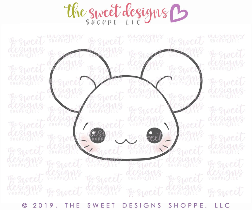 Cookie Cutters - Rat Face - Cookie Cutter - The Sweet Designs Shoppe - TSDS - - ALL,Animal,Animals,Animals and Insects,China,Chinese New Year,Cookie Cutter,Holiday,mouse,New Year,Promocode