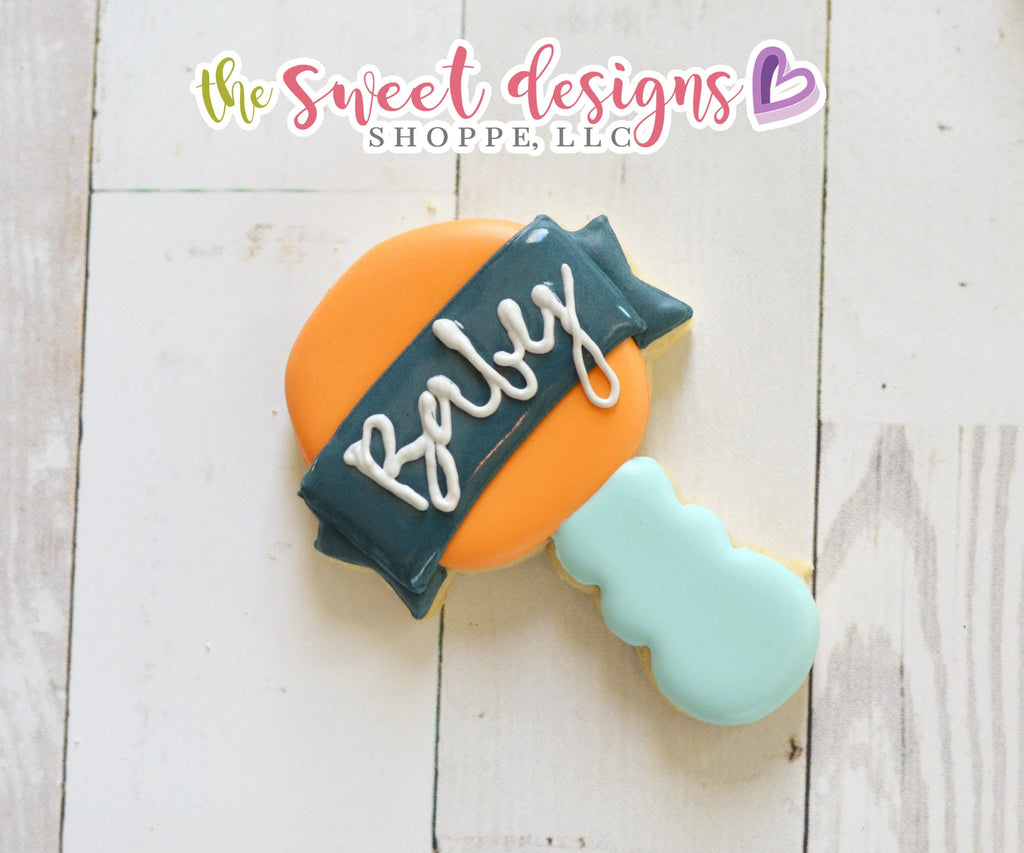 Cookie Cutters - Rattle with Ribbon 2018 - Cookie Cutter - The Sweet Designs Shoppe - - ALL, Baby, baby shower, baby toys, Cookie Cutter, Customize, Promocode, toys