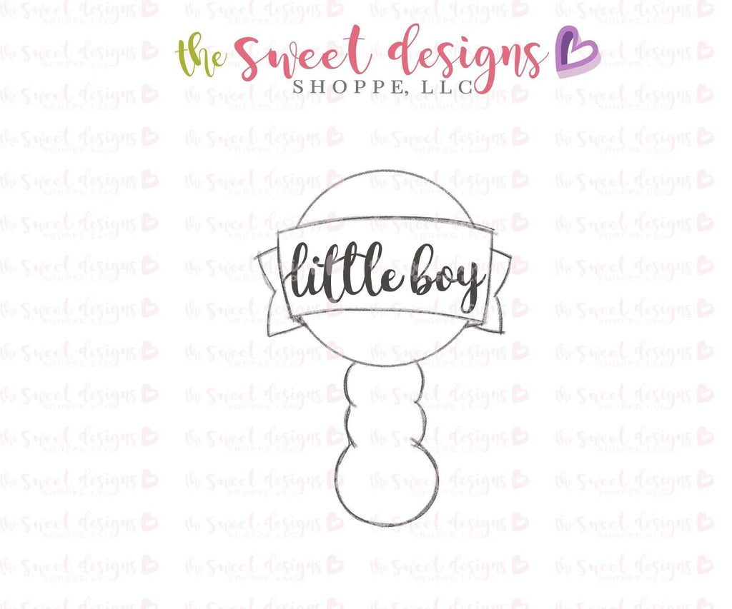 Cookie Cutters - Rattle with Ribbon 2018 - Cookie Cutter - The Sweet Designs Shoppe - - ALL, Baby, baby shower, baby toys, Cookie Cutter, Customize, Promocode, toys