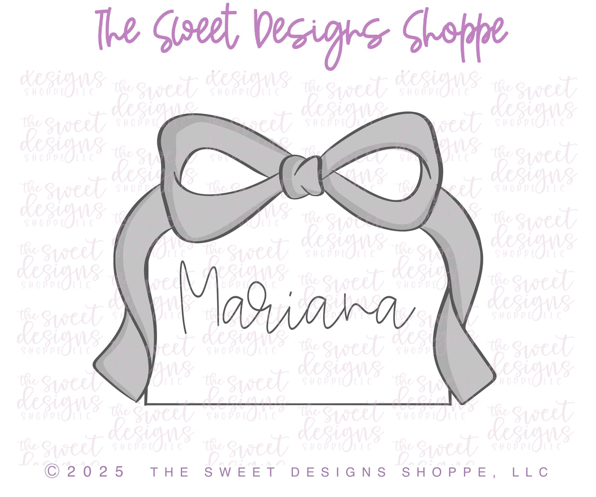 Cookie Cutters - Rectangular Coquette Plaque - Cookie Cutter - The Sweet Designs Shoppe - TSDS - - ALL,Birthday,Bridal,Bridal Shower,Bride,Cookie Cutter,Customize,Easter,Easter / Spring,Plaque,Plaques,Promocode,STL,Valentines,Wedding,Wedding Favors