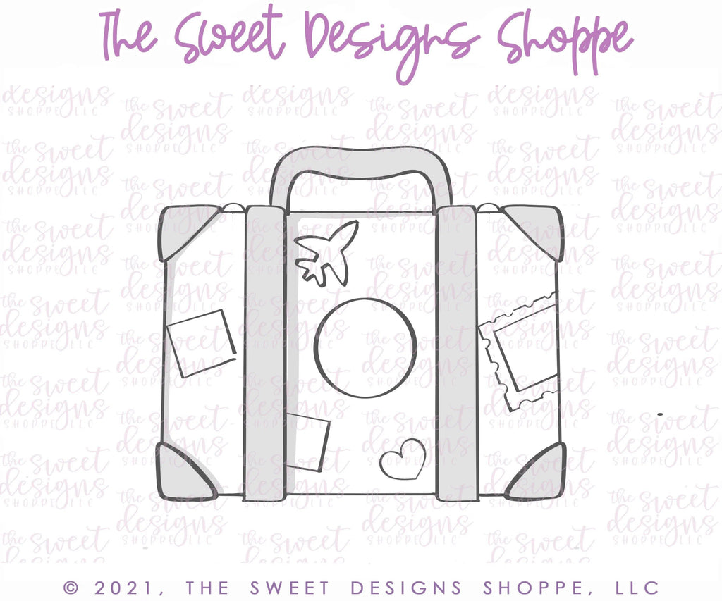 Cookie Cutters - Rectangular Luggage - Cookie Cutter - The Sweet Designs Shoppe - TSDS - - ALL,baby toys,Cookie Cutter,kids,Kids / Fantasy,Promocode,toys,transportation,travel