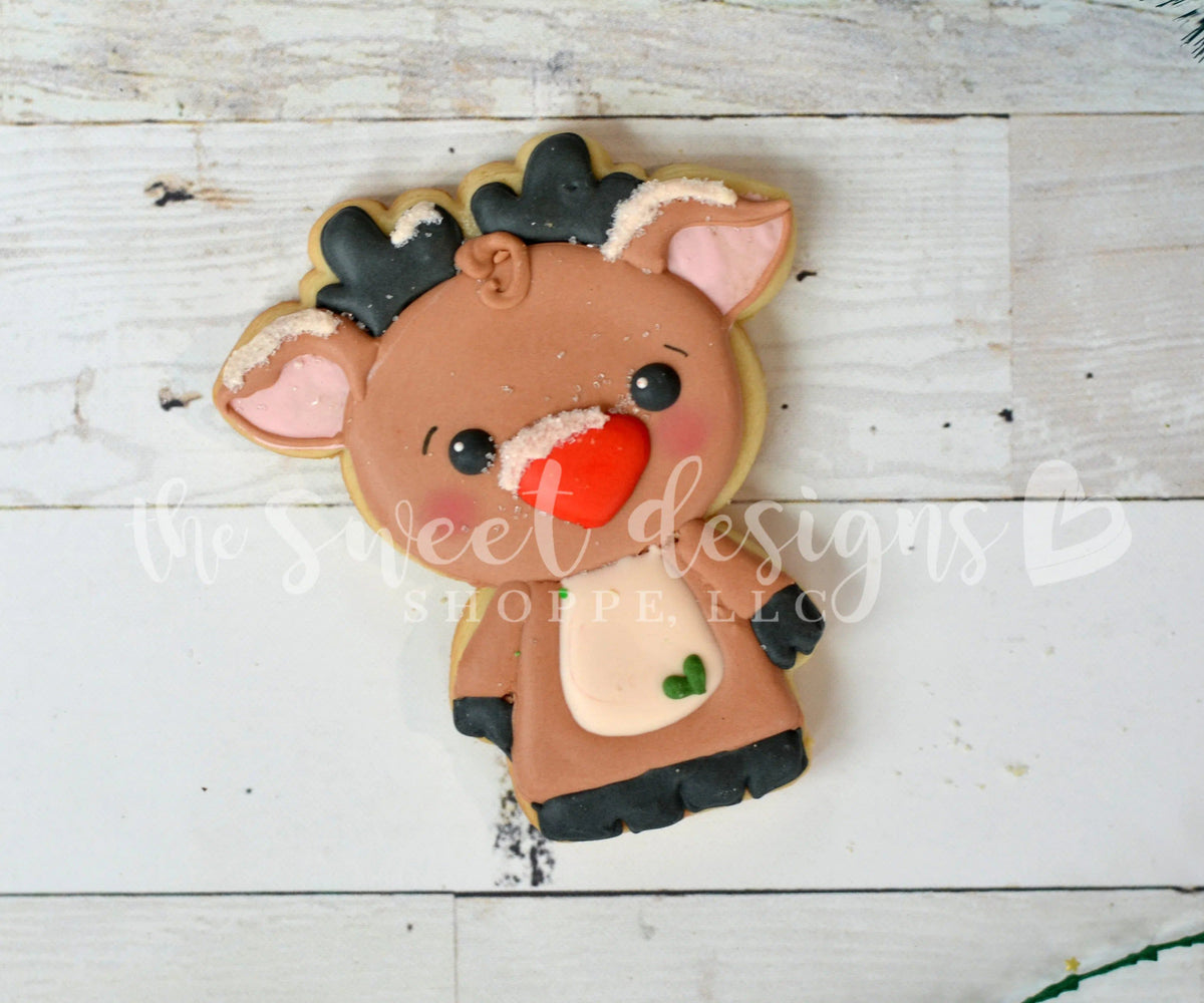 Cookie Cutters - Reindeer Boy - Cookie Cutter - The Sweet Designs Shoppe - TSDS - - ALL,Animal,Animals,Christmas,Christmas / Winter,Christmas Cookies,Cookie Cutter,Promocode,Rudolph,STL