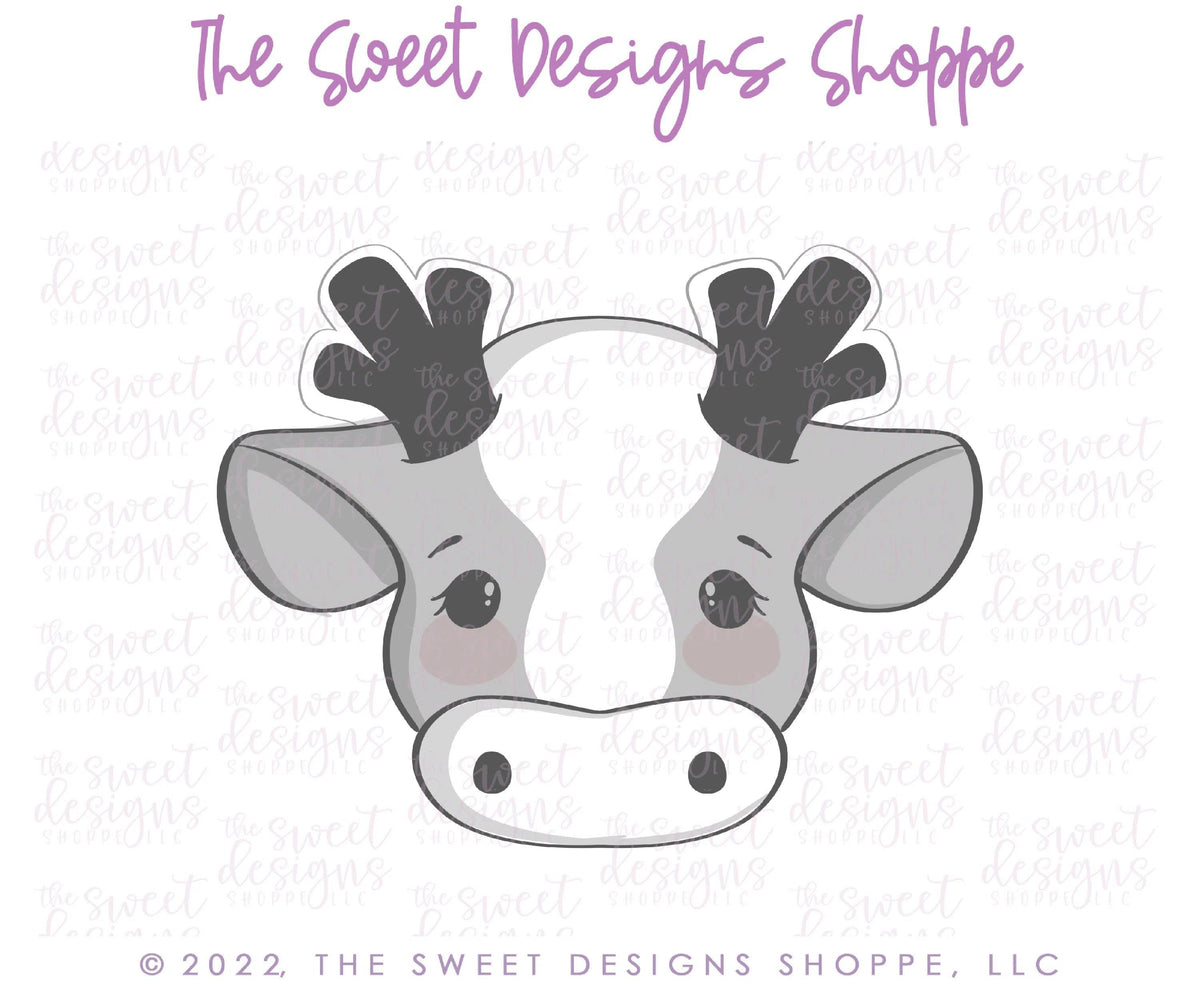 Cookie Cutters - Reindeer Cow - Cookie Cutter - The Sweet Designs Shoppe - TSDS - - ALL,Animal,Animals,Barn,Christmas,Christmas / Winter,Christmas Cookies,Cookie Cutter,Cow,Promocode,STL