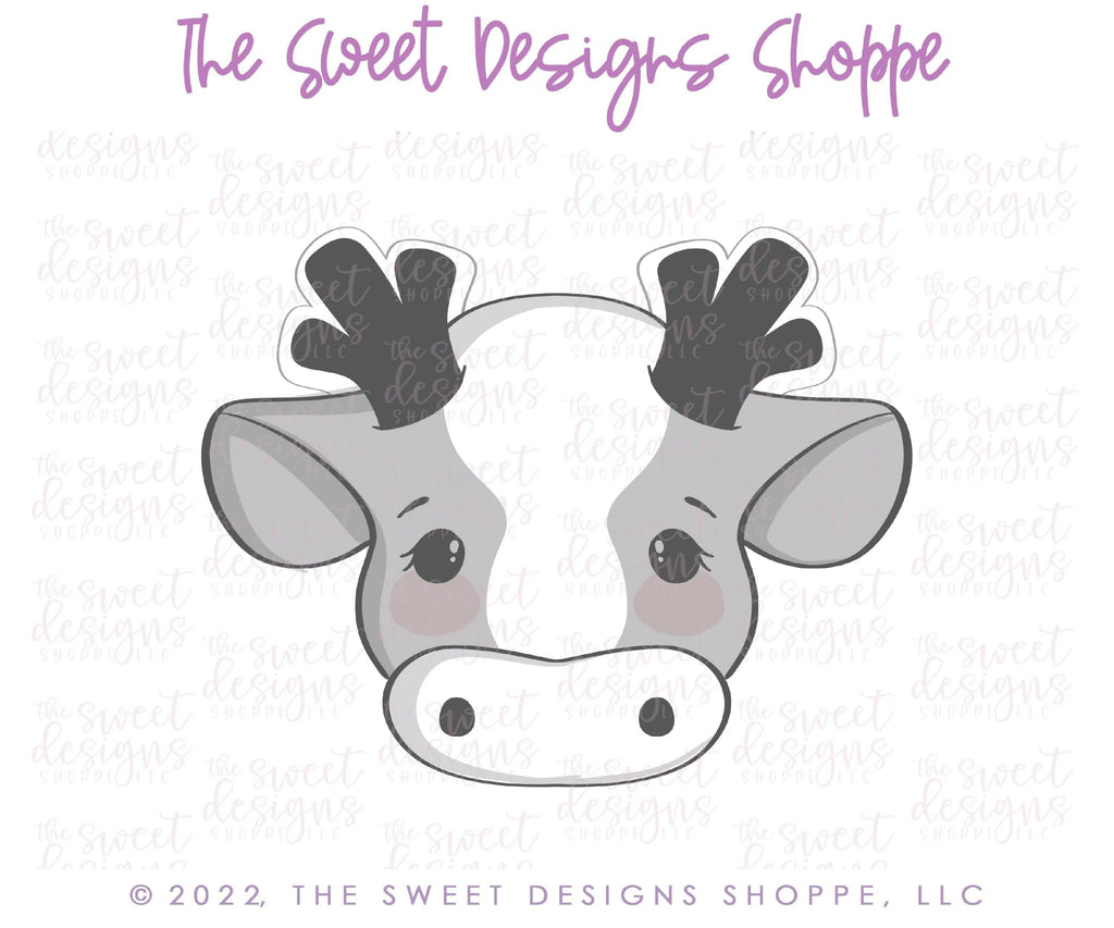 Cookie Cutters - Reindeer Cow - Cookie Cutter - The Sweet Designs Shoppe - - ALL, Animal, Animals, Barn, Christmas, Christmas / Winter, Christmas Cookies, Cookie Cutter, Cow, Promocode