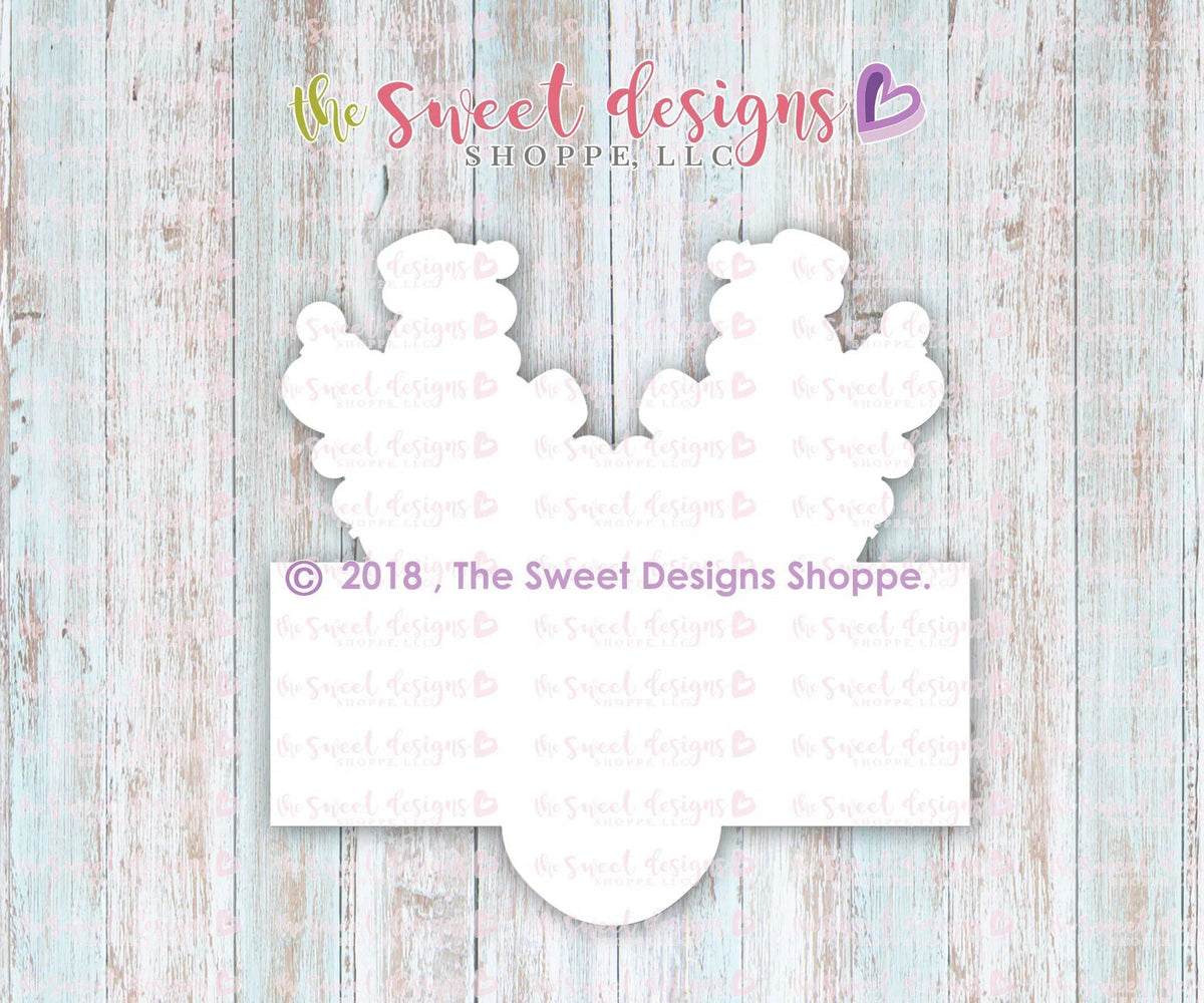 Cookie Cutters - Reindeer Plaque with Lights - Cookie Cutter - The Sweet Designs Shoppe - TSDS - - Cookie Cutter,Promocode,reindeerplaque003,STL