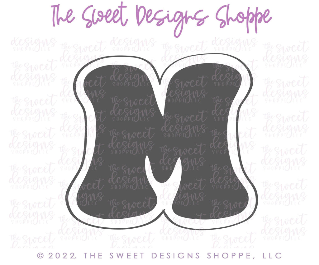 Cookie Cutters - Retro Alphabet (Mid Size) - Set of 26 Cookie Cutters or Individual Cookie Cutters - The Sweet Designs Shoppe - TSDS - - ABC,ALL,alphabet,back to school,Cookie Cutter,Grad,graduations,groovy,letter,Lettering,Letters,letters and numbers,Mini Sets,Promocode,School,School / Graduation,school supplies,set,STL,text