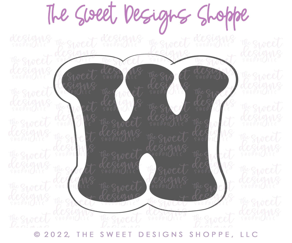 Cookie Cutters - Retro Alphabet (Mid Size) - Set of 26 Cookie Cutters or Individual Cookie Cutters - The Sweet Designs Shoppe - TSDS - - ABC,ALL,alphabet,back to school,Cookie Cutter,Grad,graduations,groovy,letter,Lettering,Letters,letters and numbers,Mini Sets,Promocode,School,School / Graduation,school supplies,set,STL,text