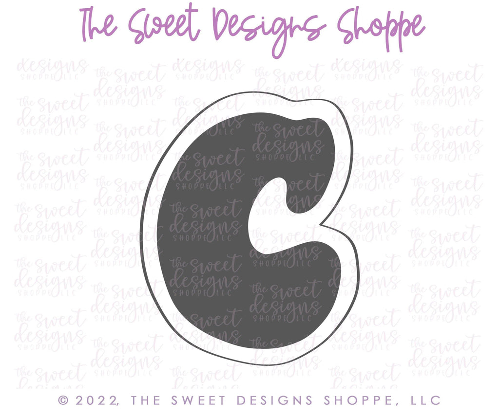 Cookie Cutters - Retro Alphabet (Mid Size) - Set of 26 Cookie Cutters or Individual Cookie Cutters - The Sweet Designs Shoppe - TSDS - - ABC,ALL,alphabet,back to school,Cookie Cutter,Grad,graduations,groovy,letter,Lettering,Letters,letters and numbers,Mini Sets,Promocode,School,School / Graduation,school supplies,set,STL,text