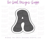 Cookie Cutters - Retro Alphabet (Mini Size) - Set of 26 Cookie Cutters or Individual Cookie Cutters - The Sweet Designs Shoppe - TSDS - Letter A Only - Mini Size (2" High x 1-7/8" Wide) - ABC,ALL,alphabet,back to school,Cookie Cutter,Grad,graduations,groovy,letter,Lettering,Letters,letters and numbers,Mini Sets,Promocode,School,School / Graduation,school supplies,set,STL,text